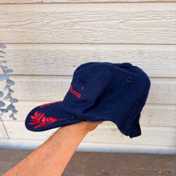 vintage MASSEY FERGUSON tractors farming wool strapback hat leafs - Picture 5 of 7